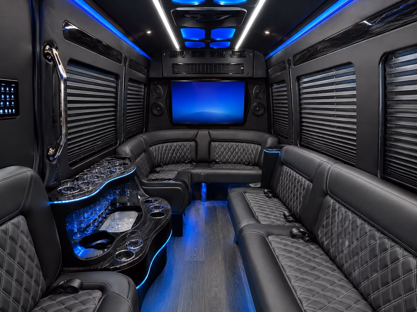 idaho falls 40 passenger party bus interior