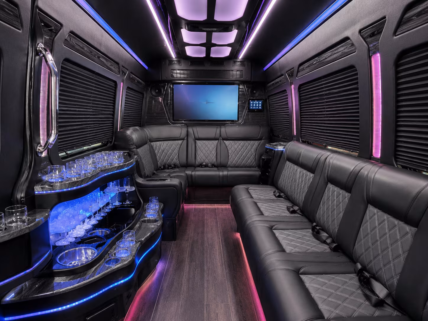 idaho falls 50 passenger party bus interior
