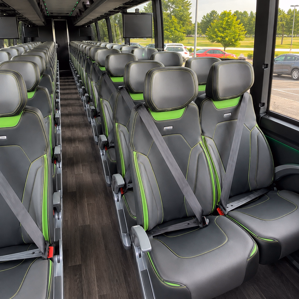 moscow charter bus rental interior