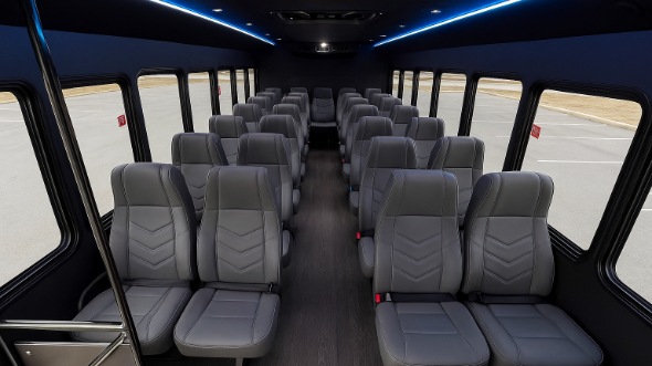 Interior of Charter Bus Company Rexburg's 18 Passenger Minibus in Rexburg
