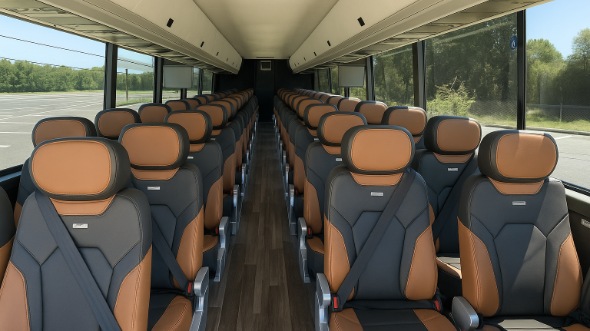 Interior of Charter Bus Company Boise's 50 Passenger Charter Bus in Boise