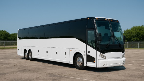 Exterior of Charter Bus Company Pocatello's 50 Passenger Charter Bus in Pocatello