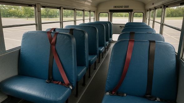 Interior of Charter Bus Company Rexburg's School Bus in Rexburg