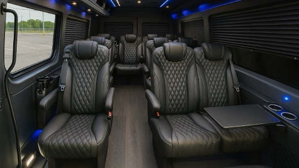 Interior of Charter Bus Company Moscow's Sprinter Van Rental With Driver in Moscow